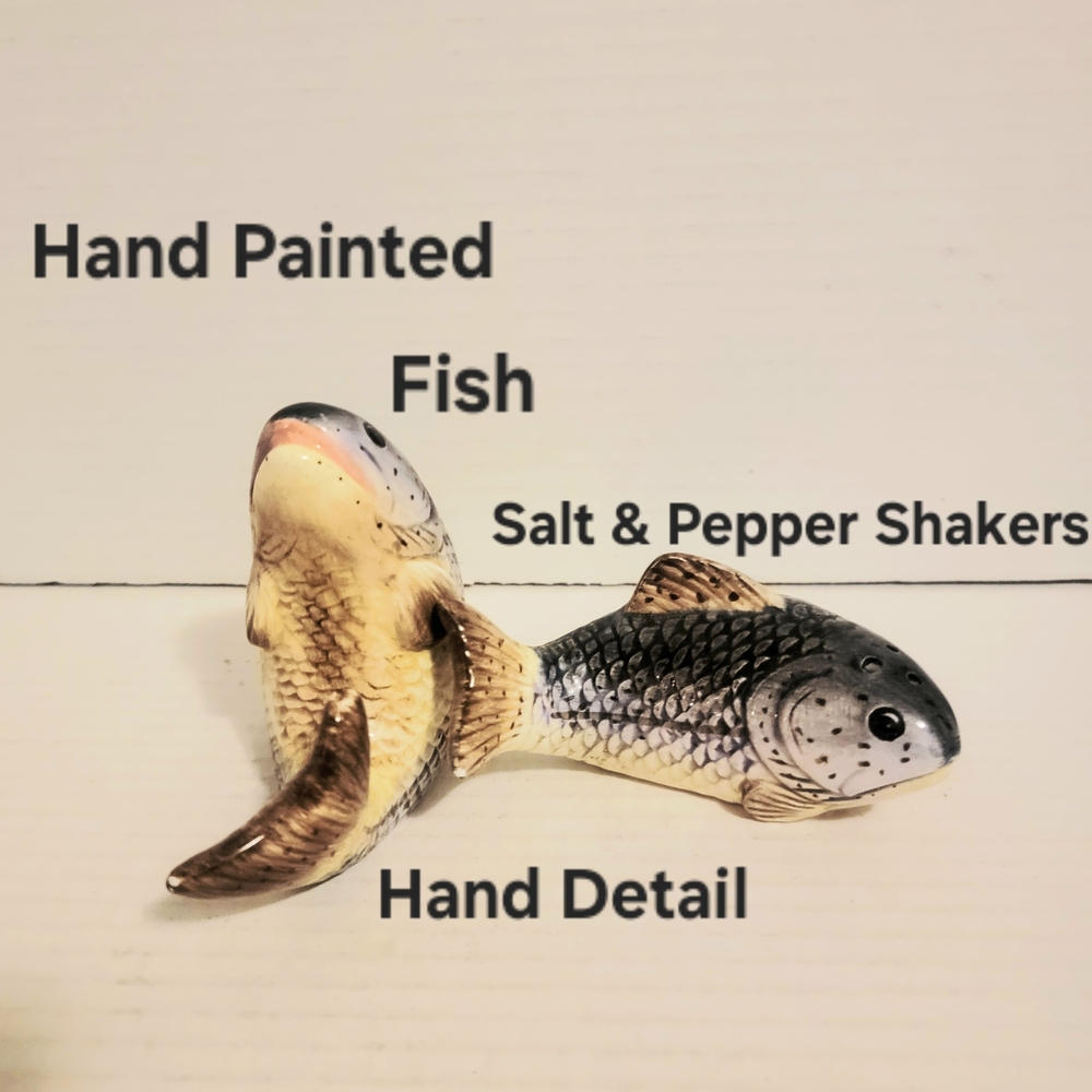 Artisan Fish Salt & Pepper Shakers